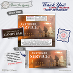 Customer Service First Responder Candy Bar Wrapper Printable – Honor the Heroes Thank You Gift – Firefighter EMS Police Appreciation - 1.55oz Chocolate Bar