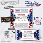 First Responder Candy Bar Wrapper Printable Thank You Gift – 1.55 oz Chocolate Wrapper, Appreciation Favor, Instant Download