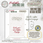 Printable Christmas Card • “Just for You” Watercolor Holly, Pine & Berries • A2 Folded (5.5" x 4.25") Holiday DIY Greeting Note Card