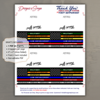 First Responder Flag Thank You Treat Bag Topper | Military, Firefighter, EMS, Police, Dispatch | Printable Appreciation Gift