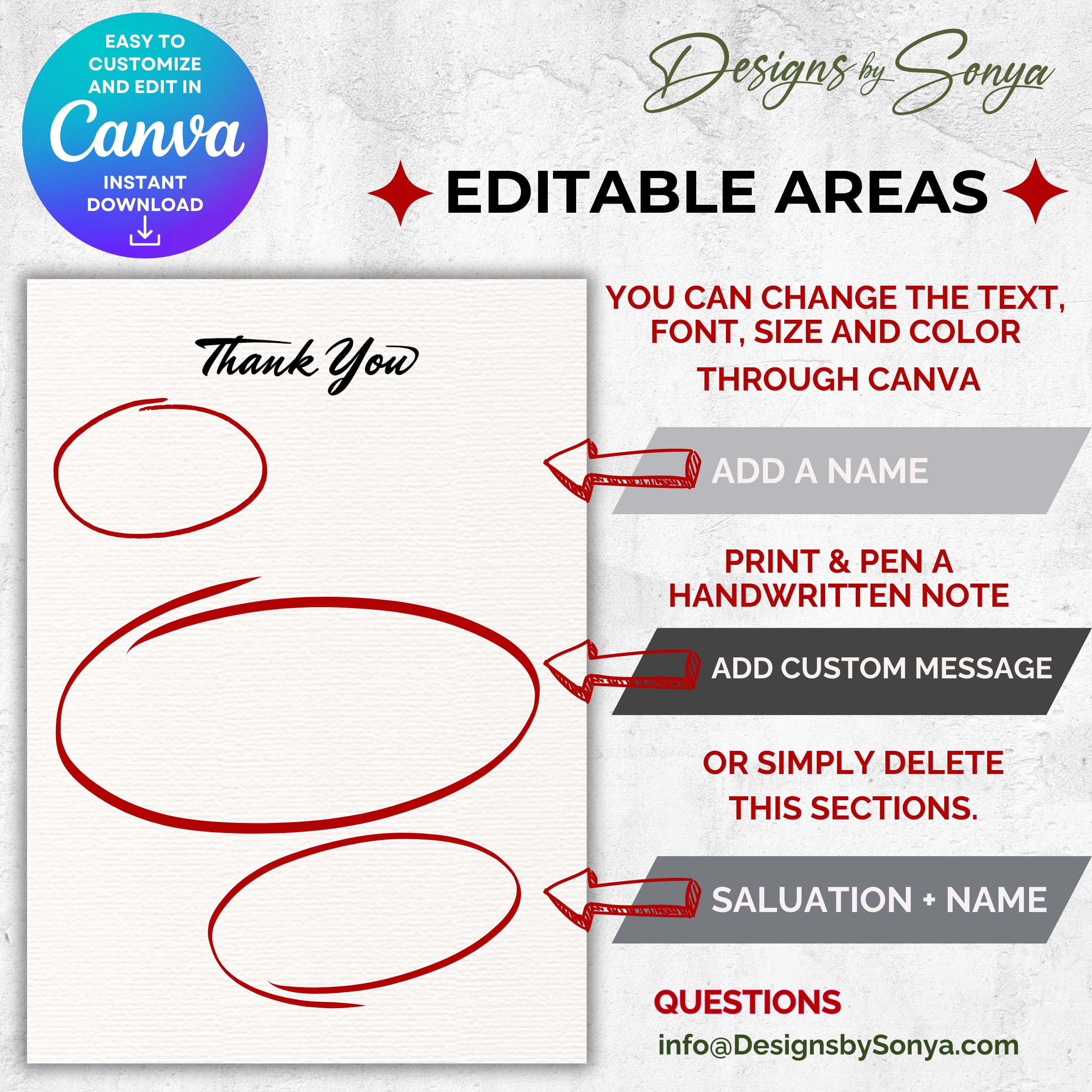 Firefighter Thank You Card | Editable Printable Canva Template | Fireman Appreciation Gift | First Responder Greeting Card, Instant Download