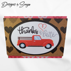 Thanks a Latte Coffee Gift Card Holder, Handmade Thank You Card, Coffee Lover Gift