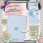 Blue Floral Birthday Card 5x7 | Printable Birthday Card | Watercolor Cake Design | Fits A7 Envelope | Digital Download | Print at Home