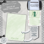 Father's Day | Simple | Unique | Custom Designed | Printable Greeting Card | Matching Envelope Included | Instant Download | Print at Home