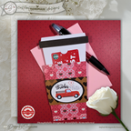 Valentine’s Day Latte Gift Card Holder – Thanks a Latte Coffee Cup Gift Card Sleeve with Pull-Out Insert – Teacher Friend Valentine Gift