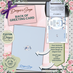 Blue Floral Birthday Card 5x7 | Printable Birthday Card | Watercolor Cake Design | Fits A7 Envelope | Digital Download | Print at Home