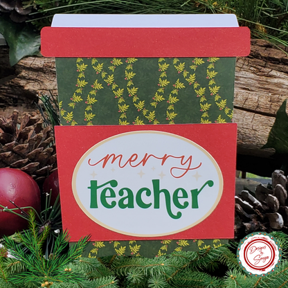 Show Teacher Appreciation this Holiday Season | Unique Coffee Cup Designed Christmas Gift Card Holder