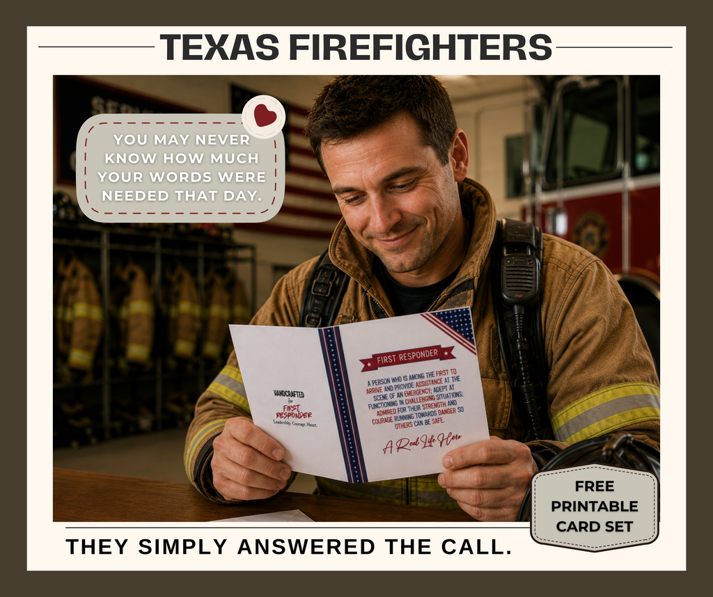 First Responder Thank You Card, A7 A Real Life Hero, Free Printable Card Set