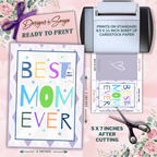 Best Mom Ever | Custom Designed | 5 x 7 Printable Greeting Card | Matching Envelope Included | Instant Download | Print from Home