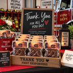 Printable Firefighter Treat Bag Topper, First Responder Appreciation Gift, Fire Department Thank You Favor, 4x4 Bag Printable