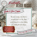 Ivory & Gold Ornament Watercolor Printable Christmas Card – Elegant Holiday Greeting Note Card for Family & Friends – 5.5” Square Card