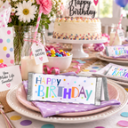 Happy Birthday Candy Bar Wrapper | Printable Birthday Party Favor | 1.55 oz Chocolate Bar