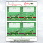Full Sheet Layout with Guides
Complete 8.5x11 page showing four green Season’s Greetings toppers with trim and fold marks; best results when printed Actual Size on white cardstock.