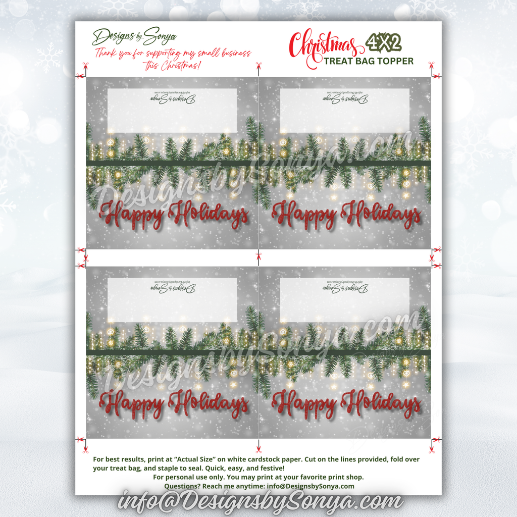 Full Sheet Layout
Flat preview of PDF/JPG page with four toppers per sheet; trim guides included; ready for instant printing and use.