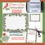 Matching Printable Christmas Envelope

Printable Christmas gift card holder with coordinating holiday envelope template. Designed to fit an A7 envelope, easy to cut, fold, and assemble.