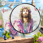 Floral Crown Jesus Printable Chip Bag Wrapper – Christian Easter Treat Bag, Faith Gift Favor, Religious Party Snack Wrapper
