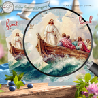 Religious Easter Basket Treat, Jesus Teaching from the Boat Printable Chip Bag Wrapper – Christian Church Party Favor,  Faith Gift