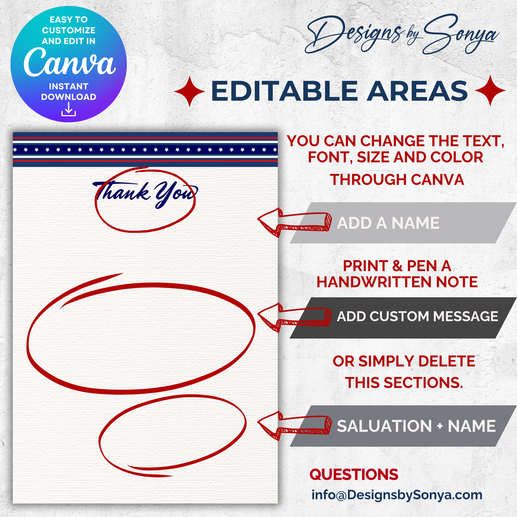 Editable Areas Example 2
Alternative card interior design with editable areas highlighted for personalizing text and messages.