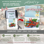 Engine 37 Firetruck Printable Christmas Note Cards | Set of 6 A2 - 5.5"x4.25"| Honor the Firefighter and First Responder Heroes