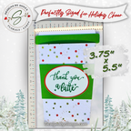 Handmade Christmas Gift Card Holder | Thank You a Latte Coffee Cup Gift Card Holder for Teachers & Coworkers | Festive Polka Dot Design
