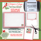 Printable Christmas Gift Card Holder with Envelope
Holiday-themed gift card holder template with matching printable A7 envelope design for a polished, ready-to-mail holiday presentation.