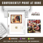 Printable Firefighter Thank You Card | A2 Fire Truck Appreciation Card | Fire Department & First Responder Card