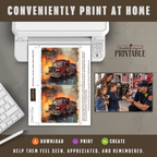 Printable Firefighter Candy Bar Wrapper | Fire Truck & Fire Rescue Appreciation Gift | 1.55 oz Chocolate Bar