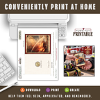 Printable Wildfire Firefighter Thank You Card | A2 Wildland Firefighter Appreciation Card | Fire Crew & First Responder Card