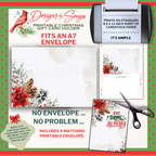Matching Printable Envelope

Coordinating A7 printable envelope template with poinsettia and greenery accents. Shows how the card holder and envelope create a polished Christmas presentation.