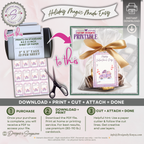 Valentine’s Day Printable Gift Tag – Cute Purple Car & Hearts – 2x3 Treat Bag Tag for Classroom Gifts, Teachers, Kids, Neighbors, DIY Valentine