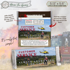 Honor the Heroes First Responder Candy Bar Wrapper Printable – Customer Service Always Answering the Call – Thank You Gift Favor – 1.55 oz Chocolate Bar