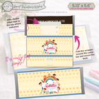 Kids Valentine Candy Bar Wrapper Printable – Classroom Valentine's Treat Wrap for 1.55 oz Chocolate Bars – Happy Valentine’s Day Gift