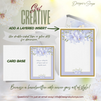 Get Creative: Layered Insert
Tip graphic demonstrating how to use double-sided tape or glue dots to add dimension and achieve a handmade layered look.