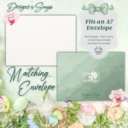 Custom 5 x 7 Printable He is Risen Easter DIY Kid Coloring Greeting Card w/Envelope - Classroom Activity - Instant Download - Print at Home