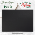 Handmade Custom Designed Merry Christmas Card with Reindeer Design | Unique 5"x7" Holiday Greeting