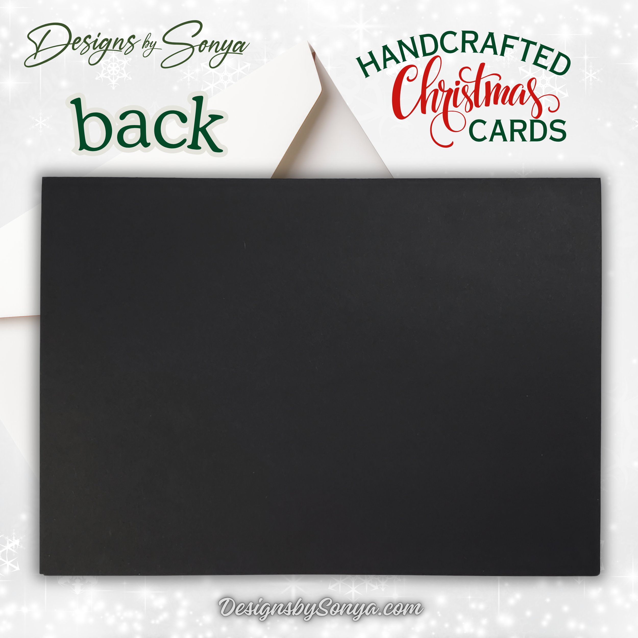 Handmade Custom Designed Merry Christmas Card with Reindeer Design | Unique 5"x7" Holiday Greeting