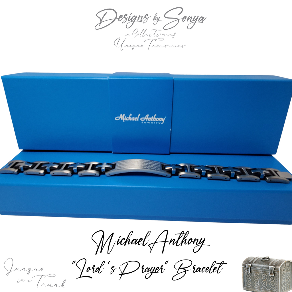 Lord's Prayer | Stainless Steel ID Style Bracelet | Michael Anthony Jewelry | Brand New in Box | Perfect Gift for Graduation or Father's Day