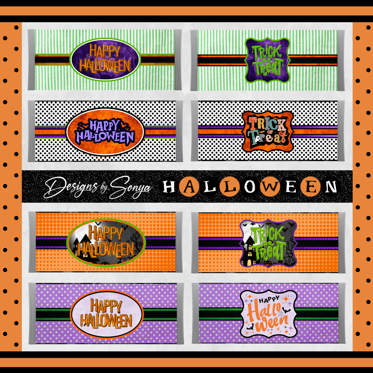 Classroom Activity for Teachers | Halloween Digital Coloring Hershey Bar Wrapper | Instant Download Printable for Trick-or-Treat Party Favors