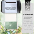 Custom Designed 5 x 7 Printable Card - He is Risen w/ Gold Cross | Inside Greeting and Envelope Included - Instant Download - Print from Home