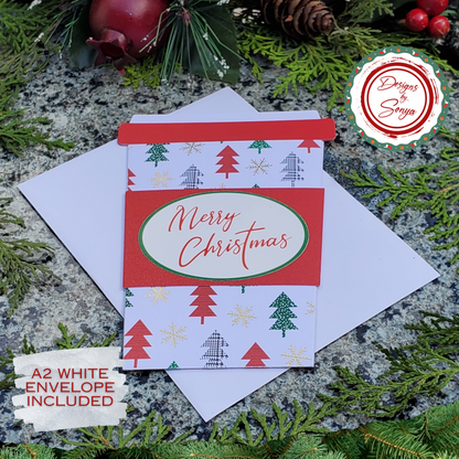 Christmas Tree Gift Card Holder – Coffee Cup Style | Festive Holiday Gift for Teachers, Coworkers, Friends | Merry Christmas Envelope