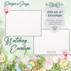 Happy Easter Pink Stripe | Custom Designed | 5 x 7 Printable Greeting Card | Matching Envelope Included | Instant Download | Print from Home