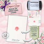 Pink Roses Mother's Day | Custom Designed | 5 x 7 Printable Greeting Card | Matching Envelope Included | Instant Download | Print from Home