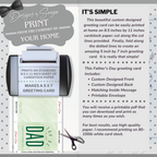 Father's Day | Simple | Unique | Custom Designed | Printable Greeting Card | Matching Envelope Included | Instant Download | Print at Home