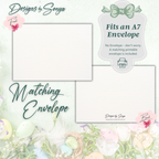 Happy Easter Bunny Printable Card – 5x7 Folded Greeting Card | DIY Instant Download | Easter Digital Card with Matching Envelope