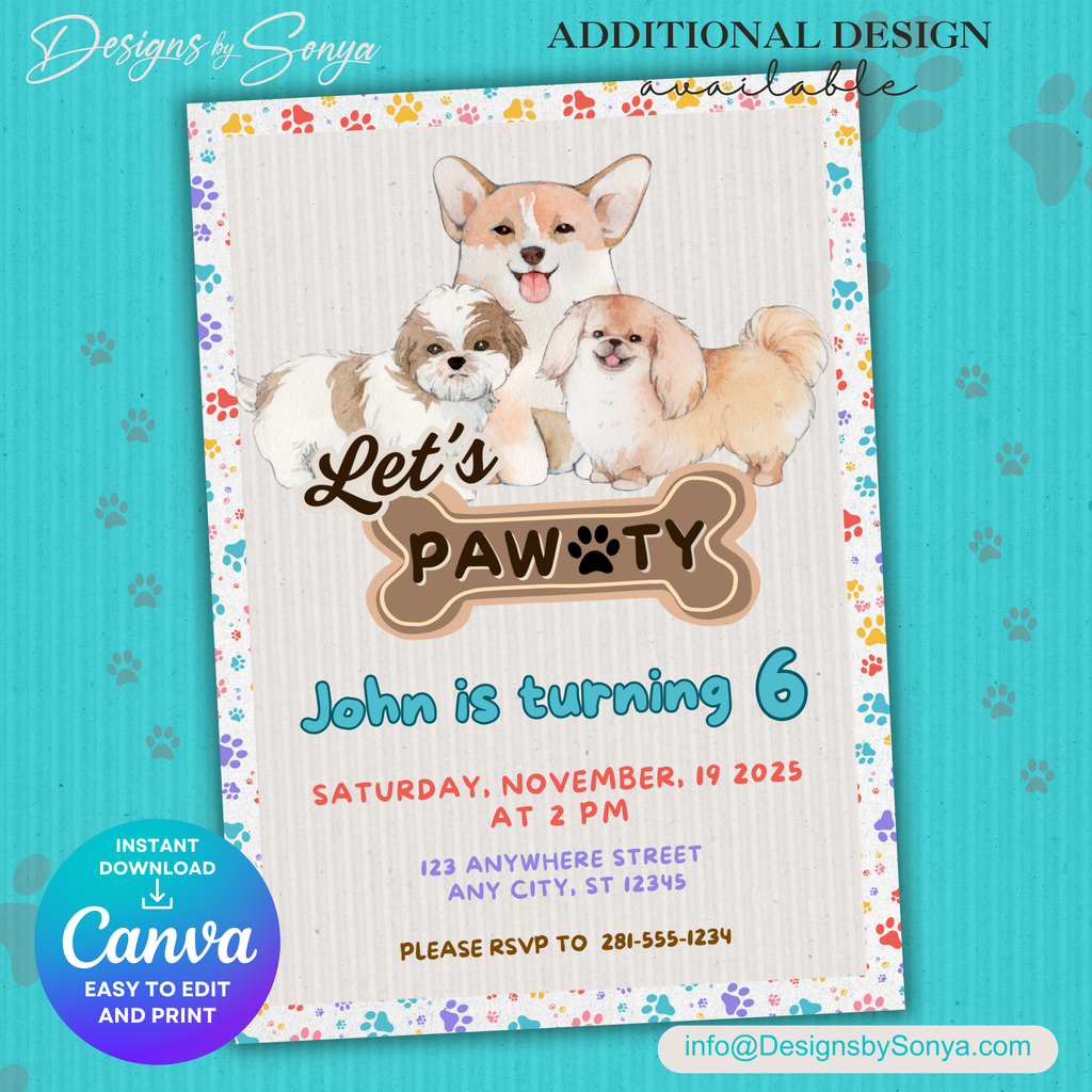 Wild One Safari Birthday Invitation | Jungle Animal Party Invite | Editable Canva Template | Printable 5x7 Kids Birthday Invitation Digital Download