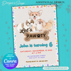 Wild One Safari Birthday Invitation | Jungle Animal Party Invite | Editable Canva Template | Printable 5x7 Kids Birthday Invitation Digital Download