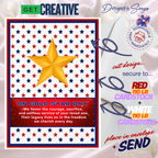 Gold Star Day Patriotic Greeting Card, Military Sympathy Card, 5x7 Memorial Day Card, Instant Download Printable Hero Tribute Card