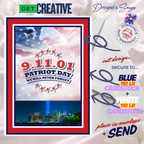 9/11 Patriot Day Printable Card, We Will Never Forget, 5x7 Digital Memorial Tribute, Instant Download September 11 Remembrance Card