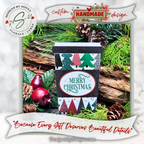 Handmade Christmas Gift Card Holder | Coffee Cup Gift Card Holder for Teachers, Coworkers & Coffee Lovers | Merry Christmas Tree Design