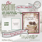 Every Christmas Writes a New Chapter Printable Card • A2 (4.25" x 5.5") Folded Holiday Greeting Note Card • Storybook Design • Christmas Stationery